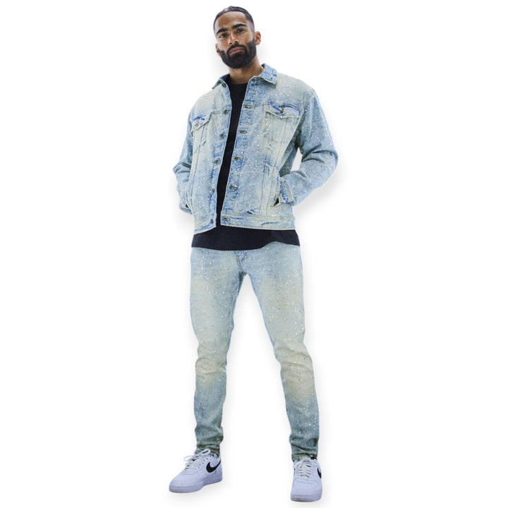 jordan Craig Men Magic City Denim Trucker Jacket (Iced Lager)-Nexus Clothing