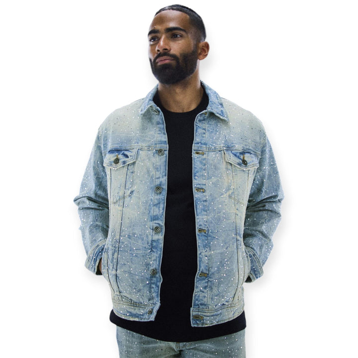 jordan Craig Men Magic City Denim Trucker Jacket (Iced Lager)-Nexus Clothing