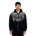 Smoke Rise Men Sacred Dawn Zip Hoodie - Casual Style - Black