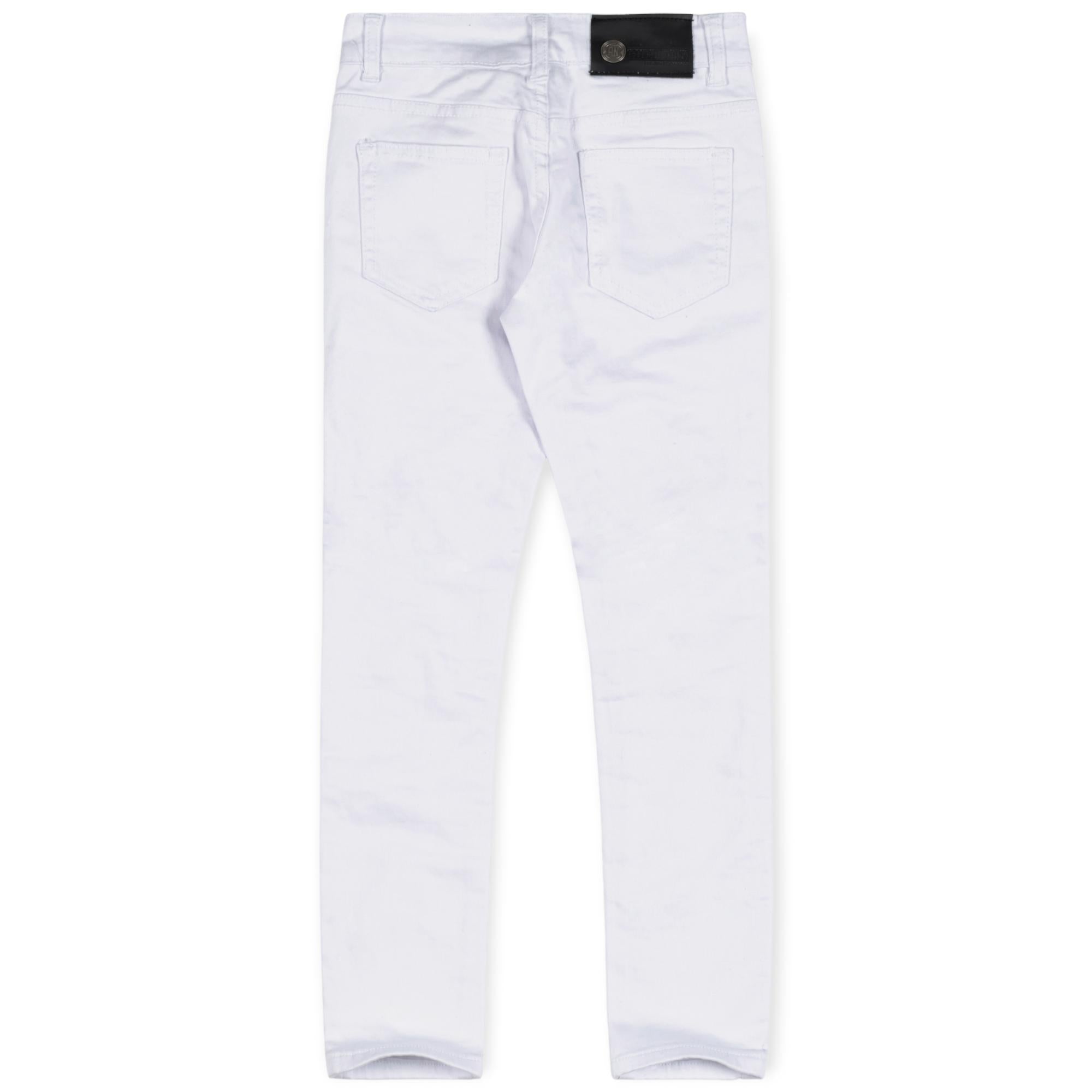 Argonaut Nations Boys Ripped Twill Jeans (White)-Nexus Clothing