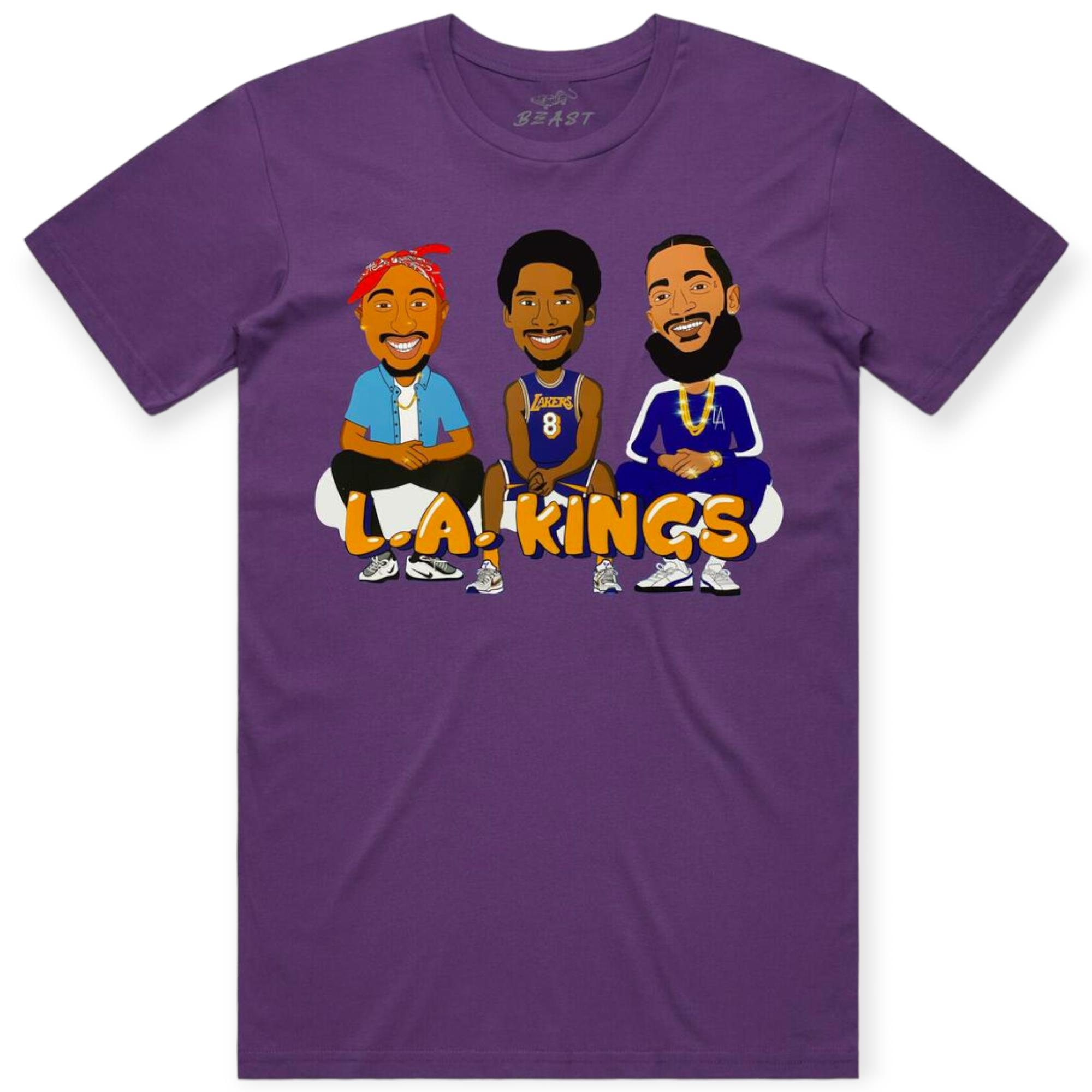 Beast Men La Kings Shirts (Purple), Purple / XX-Large