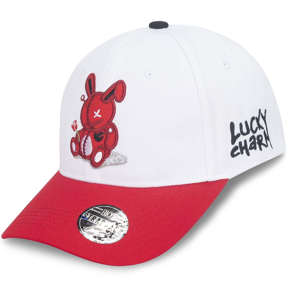 Black Keys Lucky Charm Dad Hat (White Red)-White Red-One Size-Nexus Clothing