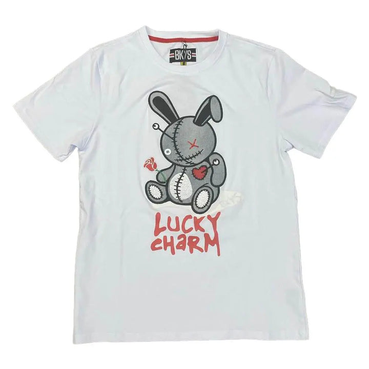 Black Keys Lucky Charm Tee Patch White Silver-White Gray Denim-Medium-Nexus Clothing