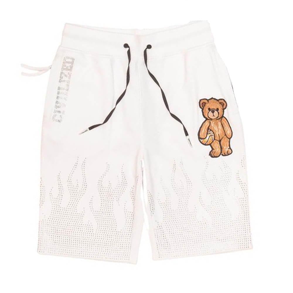 Civilized Clothing Brand Men Civilized Bear Rhinestone Short (White)-Shorts-Civilized Clothing Brand- Nexus Clothing