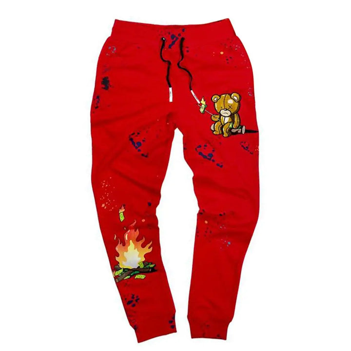 Civilized Men BURNING CASH JOGGERS (Red)-Red-Small-Nexus Clothing