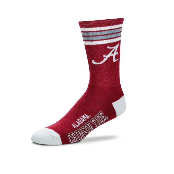 College Football Stripe Deuce Socks 504-Alabama-Large-Nexus Clothing