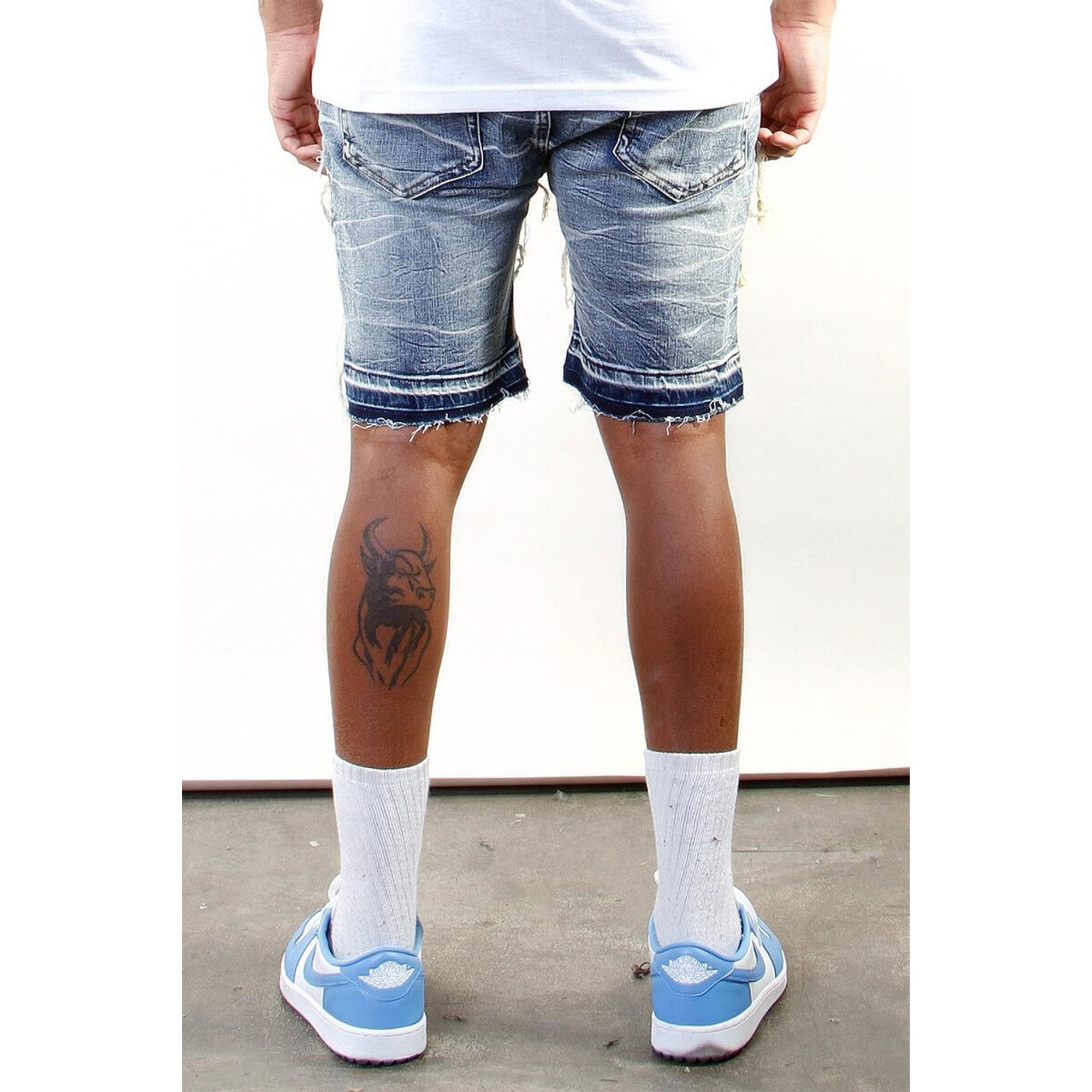 Cooper 9 LA Men Union Stack Jeans Shorts (Crack Wash)2