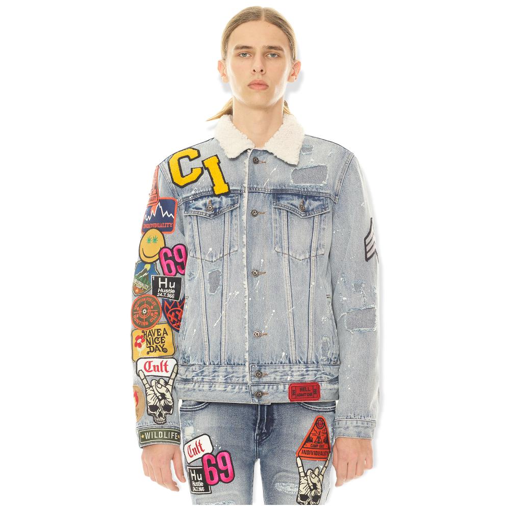 Assorted Patches Jean Jacket