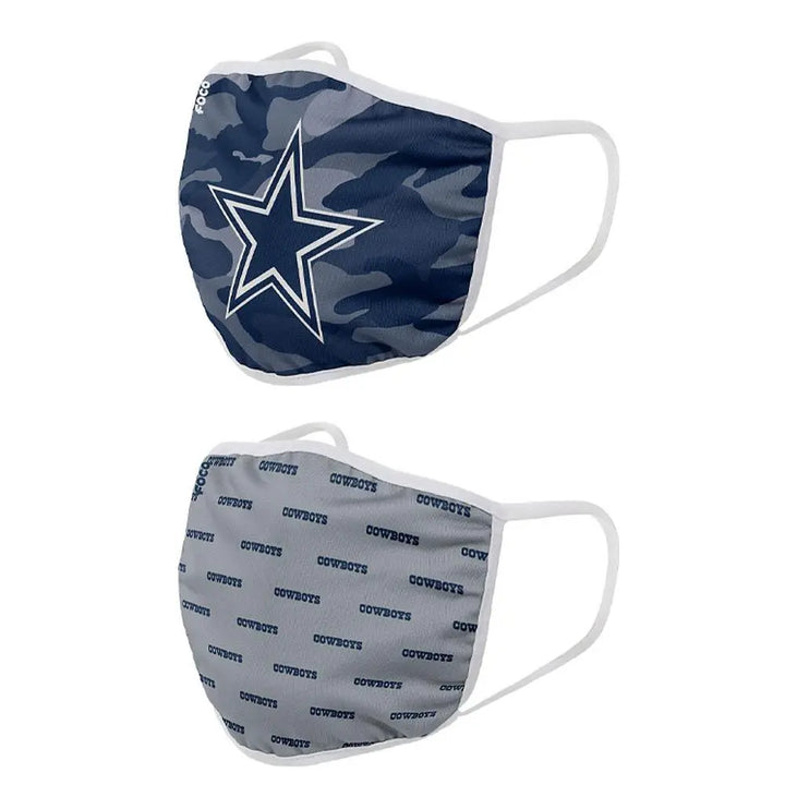 Dallas Cowboys MenClutch Face Covering Set of 2-Nexus Clothing