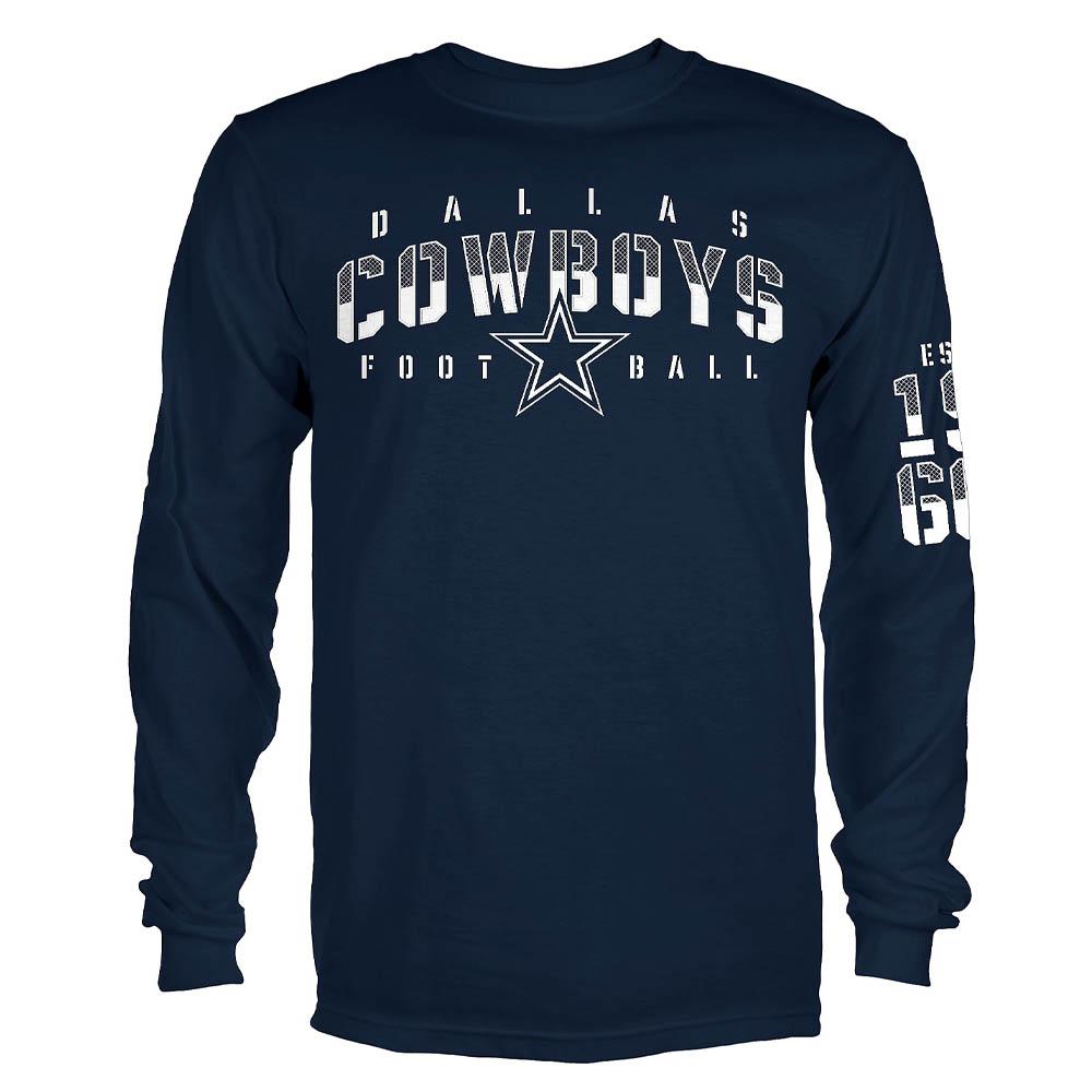 Dallas Cowboys Dorance Long Sleeve T-Shirt - Navy Size: Small