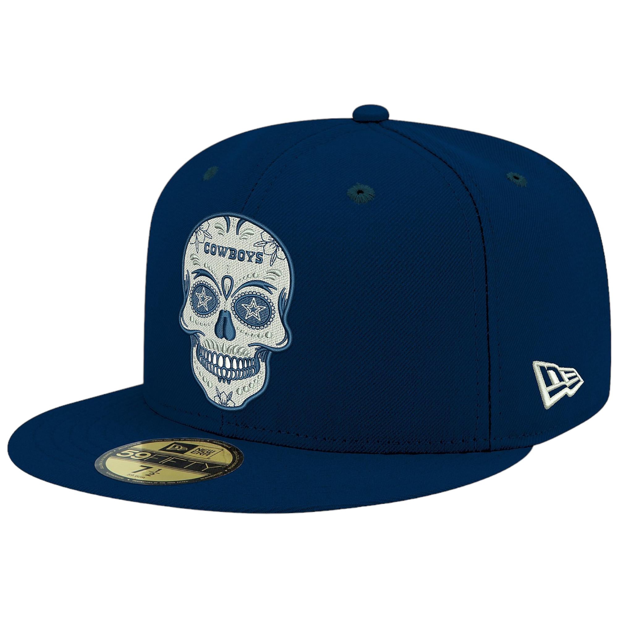 Dallas Cowboys New Era Mens Skully 59Fifty Hat (Navy) 1