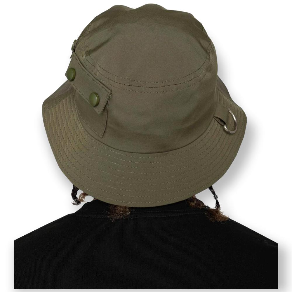 EPTM Men Snap Button Bucket hat (Olive)-Olive-OneSize-Nexus Clothing