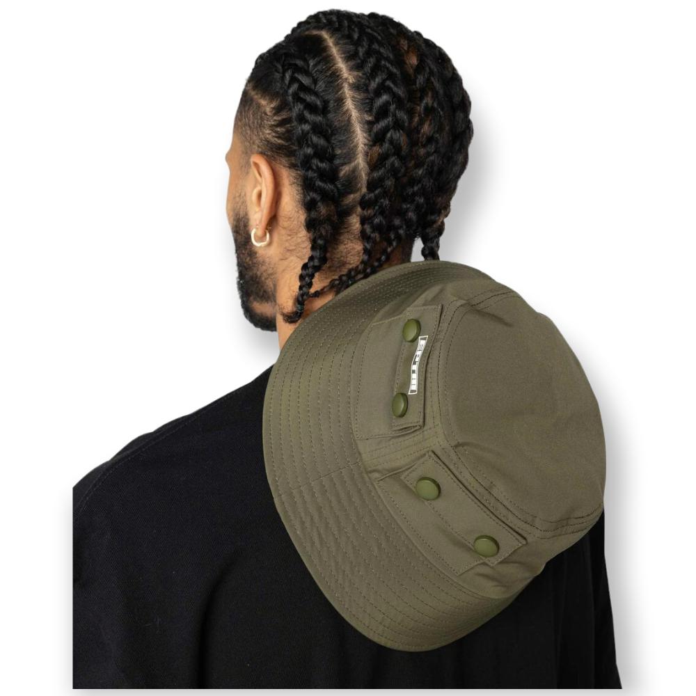 EPTM Men Snap Button Bucket hat (Olive) 6