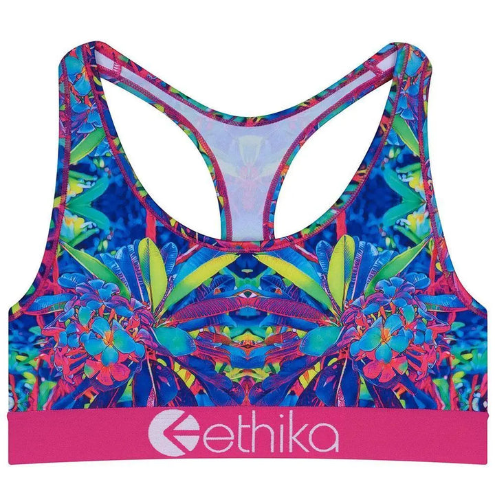 Ethika Women Loopy Flowers Sports Bra-Multi-X-Small-Nexus Clothing