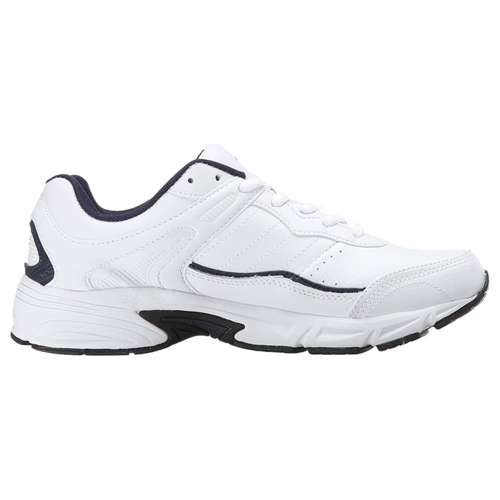 Fila Men Memory Sportland Running Shoe (White-Navy-Metallic Silver)-Nexus Clothing