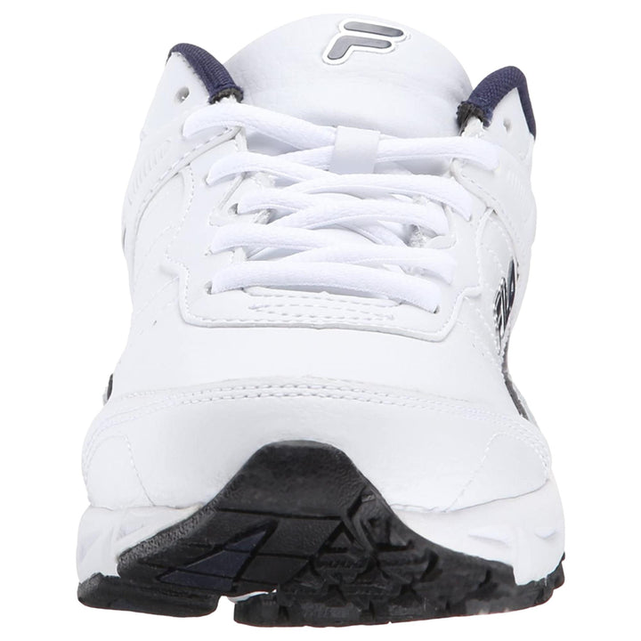 Fila Men Memory Sportland Running Shoe (White-Navy-Metallic Silver)-Nexus Clothing