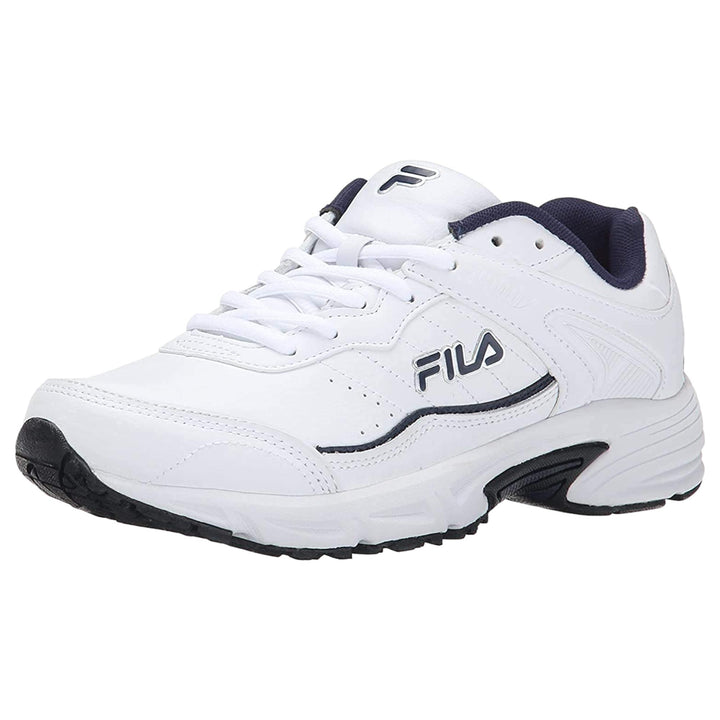 Fila Men Memory Sportland Running Shoe (White-Navy-Metallic Silver)-White/Navy/Metallic Silver-9-Nexus Clothing