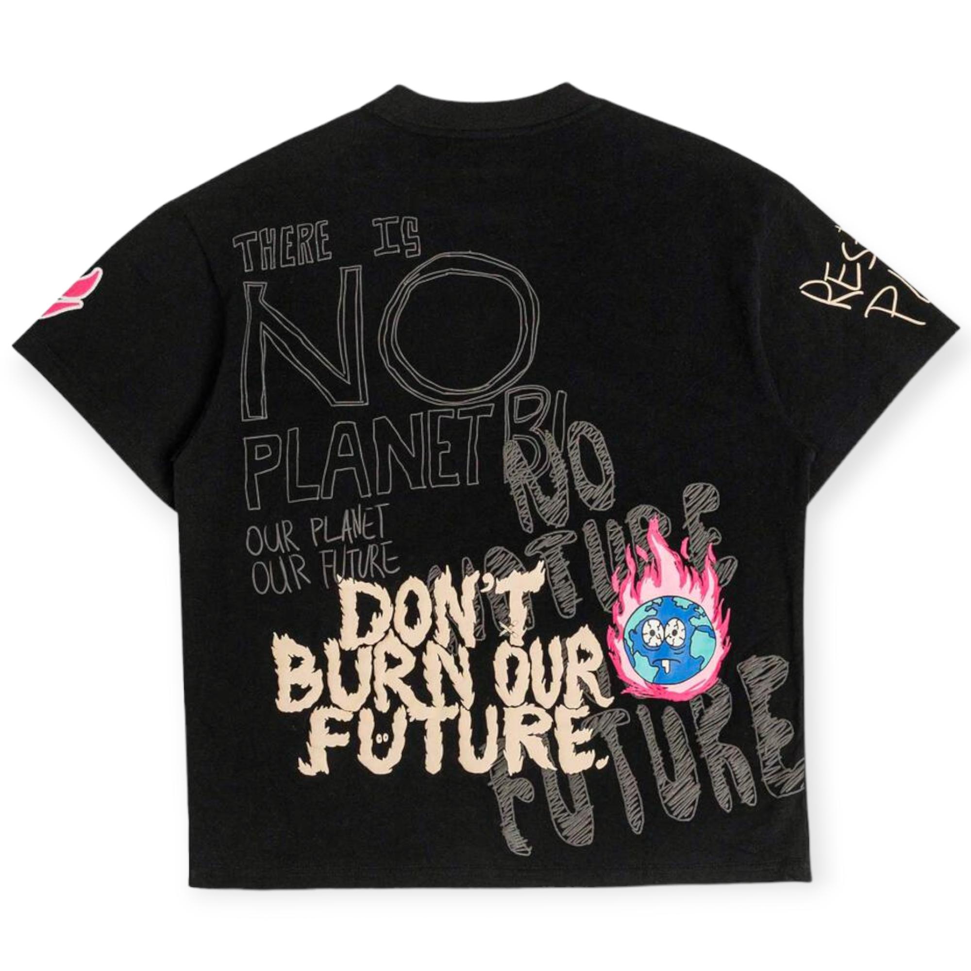 FirstRow Men Save Our Planet Chenile Patch Tee (Black)