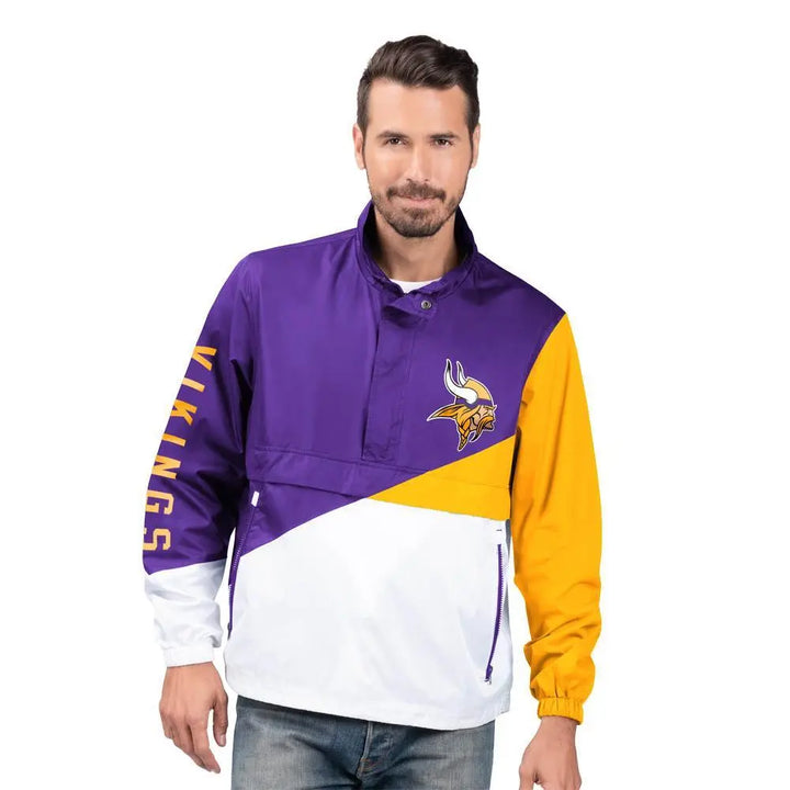 GIII Minnesota Vikings LightWeight Windbreaker-Purple-XXX-Large-Nexus Clothing