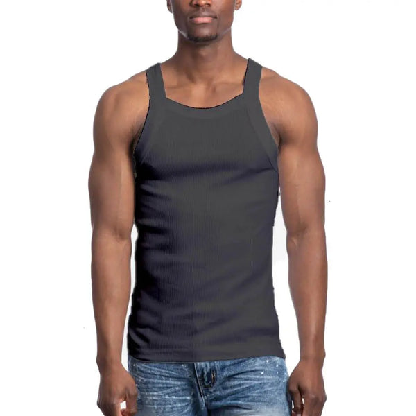 Galaxy by Harvic Men's G-unit Tank Top Charcoal | Affordable & Stylish