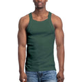 Galaxy by Harvic Men G-unit Solid Colored Medium Weight Tank Top Olive