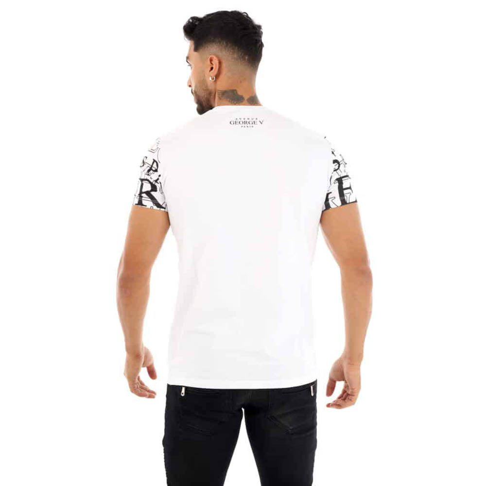 George V Men Chest Logo T-Shirt (White)