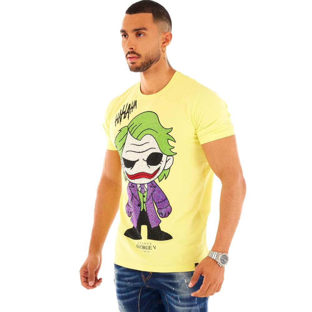 George V Men Crystal Joker T-Shirt (Yellow)-Nexus Clothing