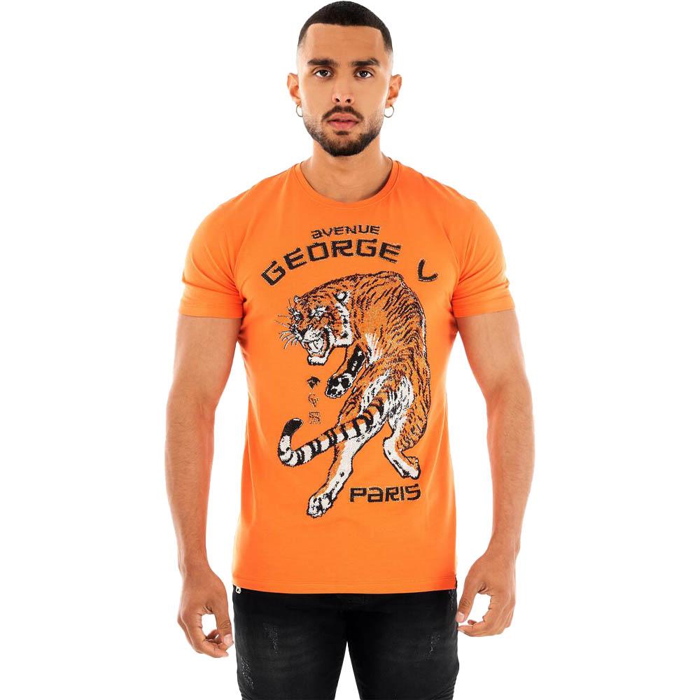George V Men Crystal Tiger Paris (Orange)-Orange-Large-Nexus Clothing