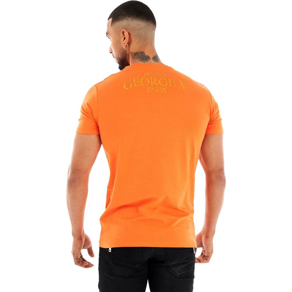 George V Men Sport Car T-Shirt (Orange)