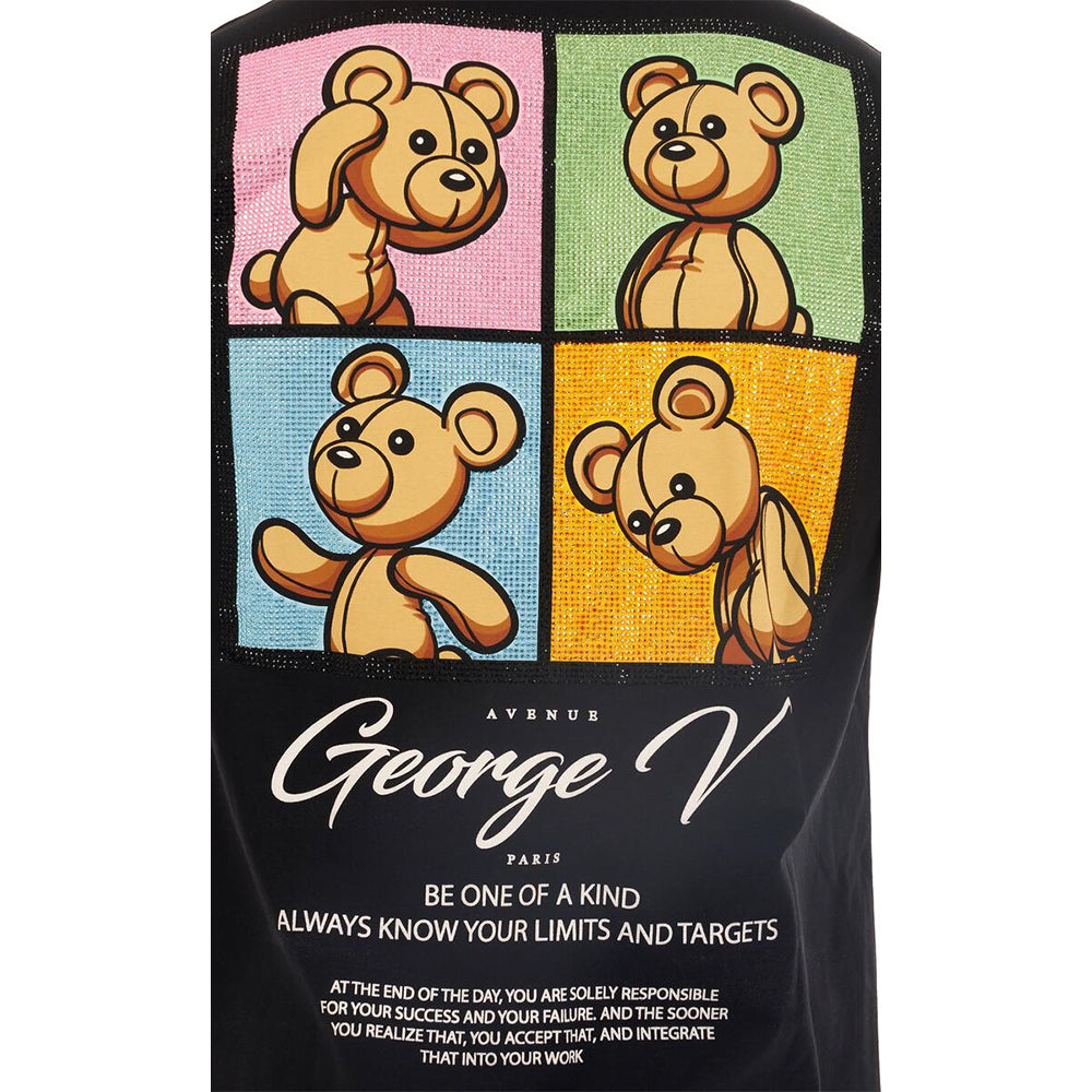 George V Men Stuffed Bear T-Shirt (Black) 4