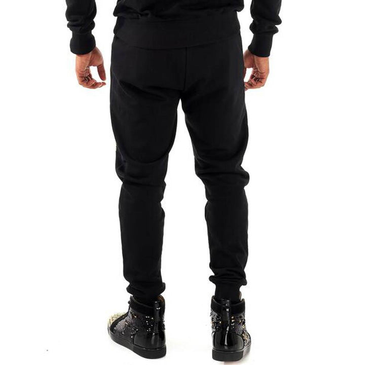 George V Men Teddy Jogger (Black Yellow)-Nexus Clothing