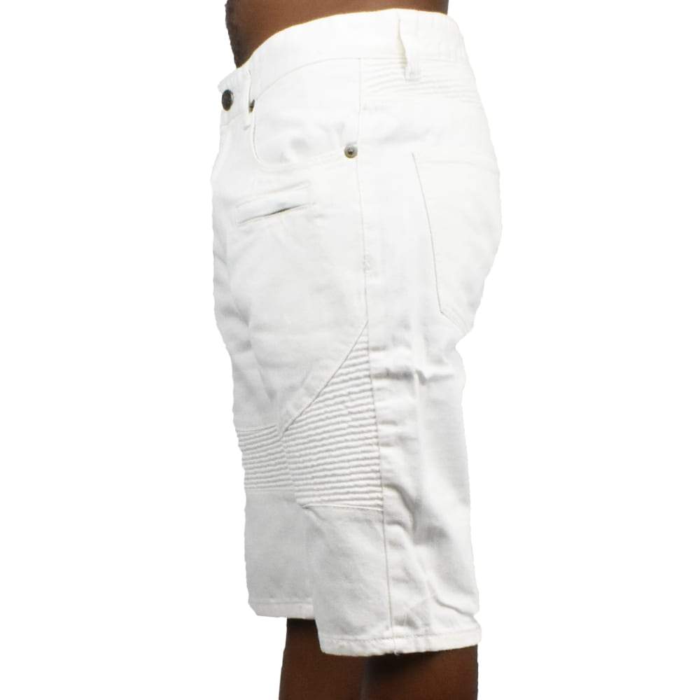 Gray Earth Denim Shorts White-Nexus Clothing