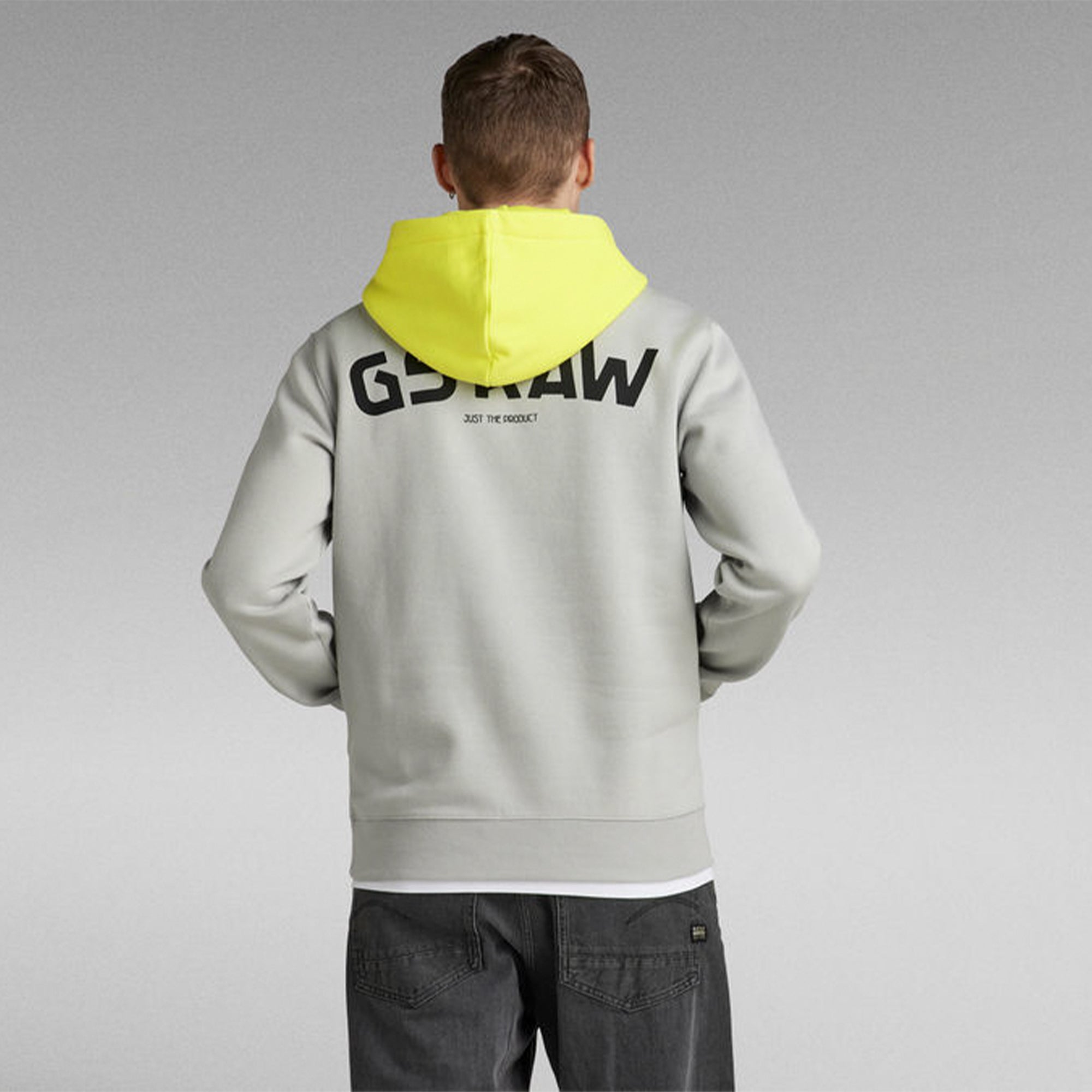 Gstar Raw Men Color Blocking Hoodie (Grey)-Nexus Clothing