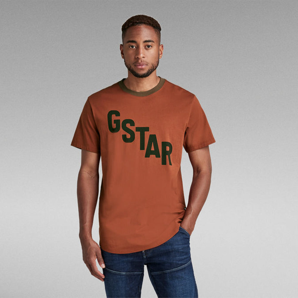 Gstar Raw Men Lash Sports Graphic T-Shirt (Auburn)-Nexus Clothing