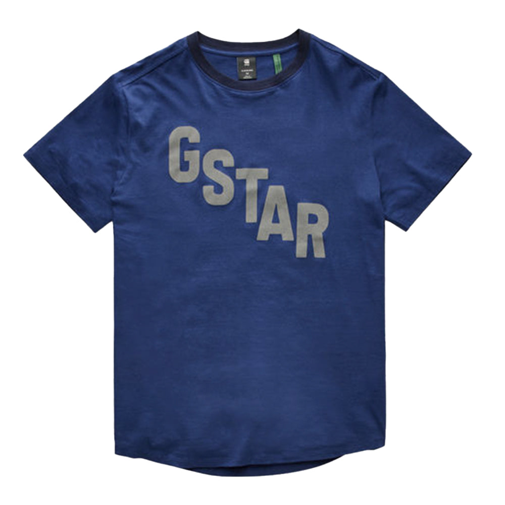 Gstar Raw Men Lash Sports Graphic T-Shirt (Ballpen Blue)-Ballpen Blue-X-Large-Nexus Clothing
