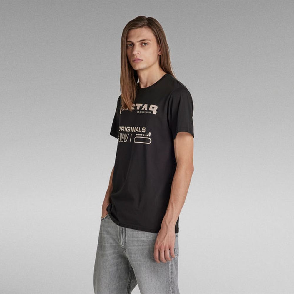 Gstar Raw Men Originals T-Shirt (Black)-Nexus Clothing
