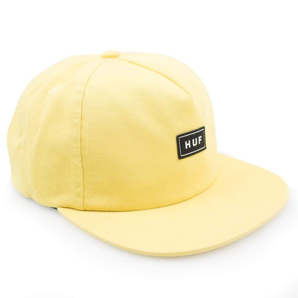 HUF Hat Snapback Bar Logo Essential Unstructured Box  Maize