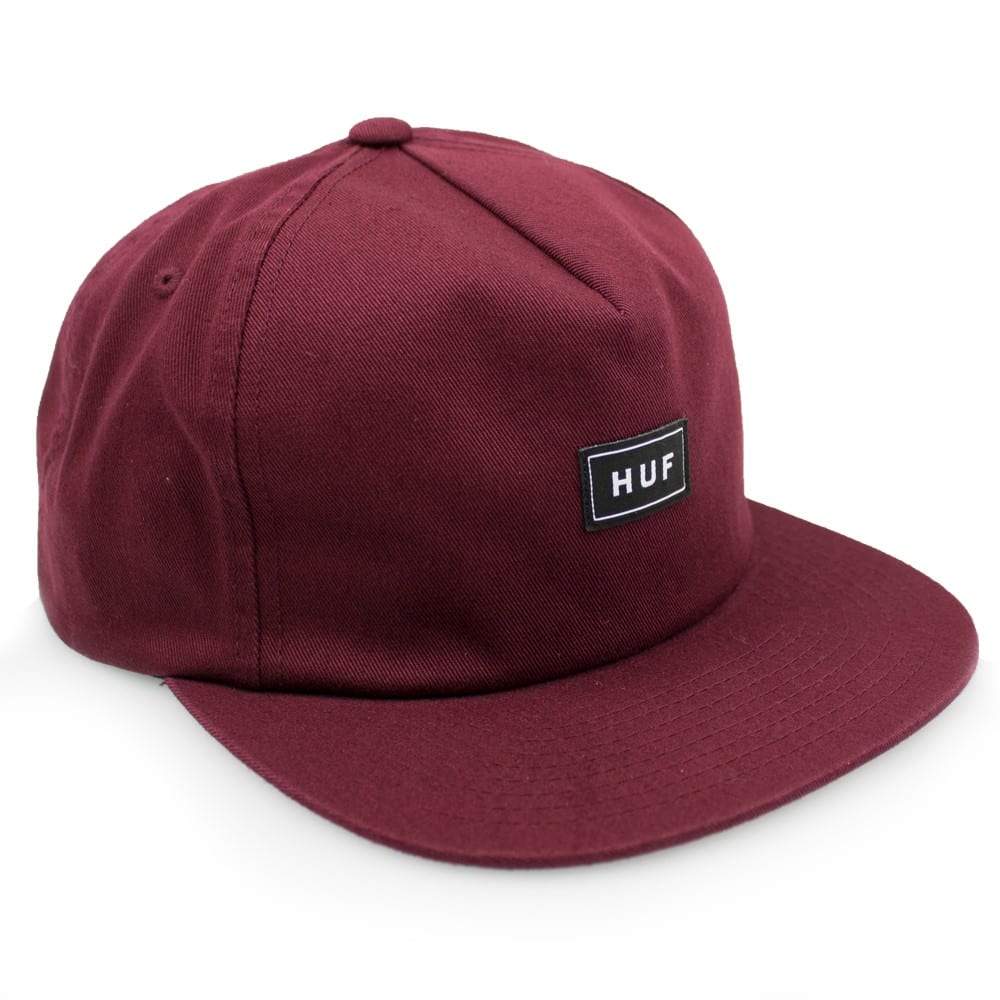 HUF Bar Logo Snapback Wine- Nexus Clothing