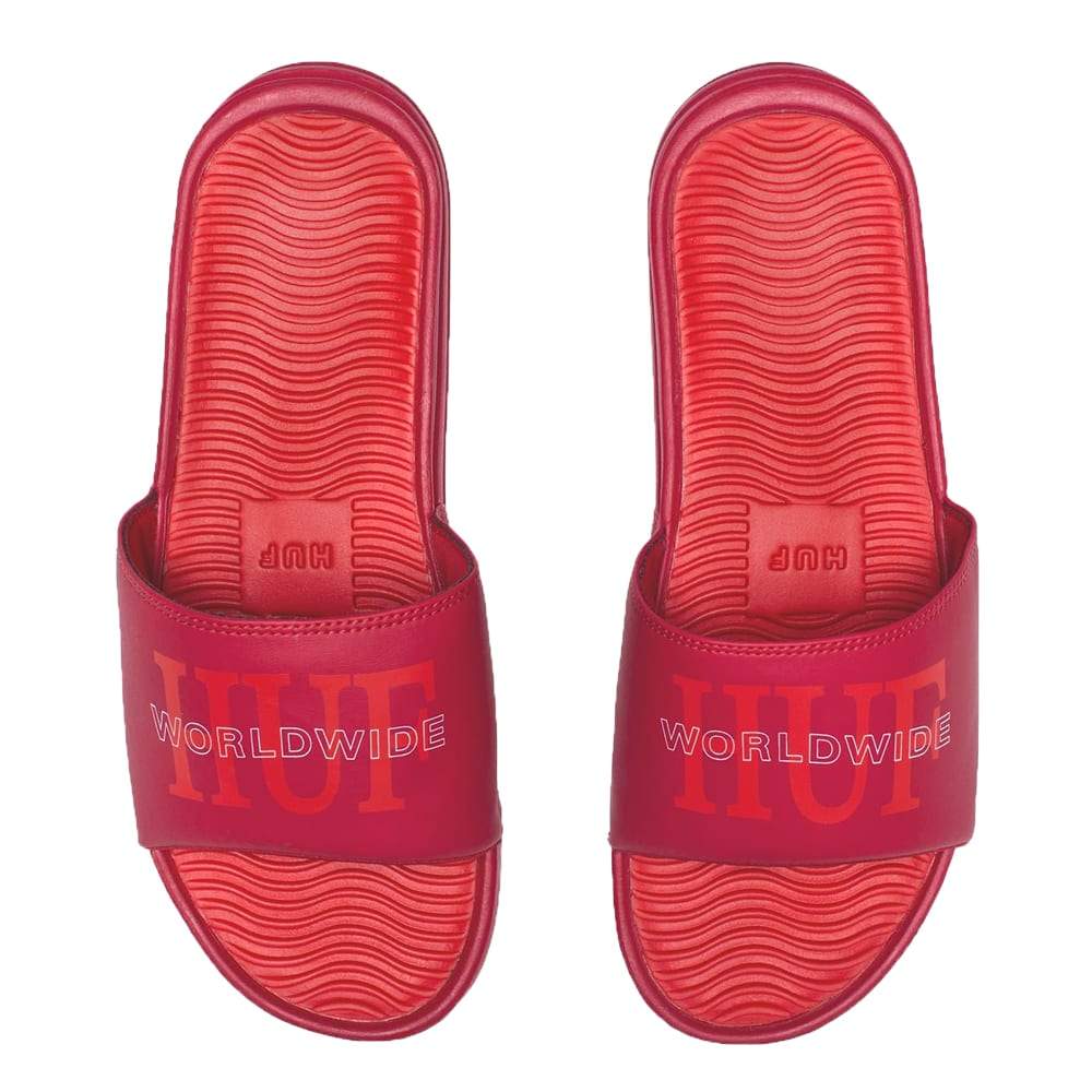 HUF Worldwide Slide Red- Nexus Clothing