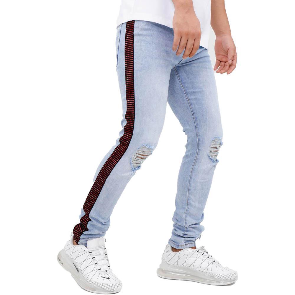 Hudson Outerwear Red Stone Taped Jeans Light Wash