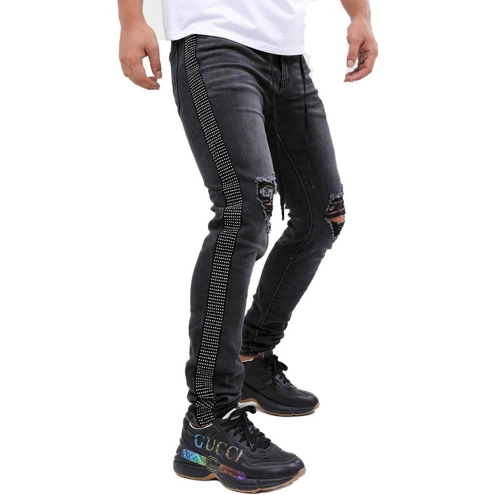 Hudson Outerwear Silver Stone Taped Jeans Washed Black