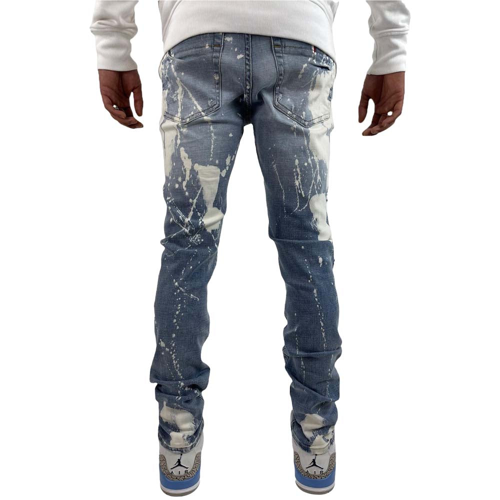 Industrial Indigo Men Bleached Indigo Jeans (Indigo)