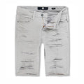 Jordan Craig Kids Twill Shredded Shorts (L gray)
