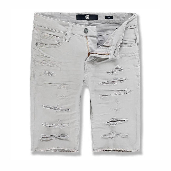 Jordan Craig Kids Twill Shredded Shorts (L gray)-L Grey-2T-Nexus Clothing