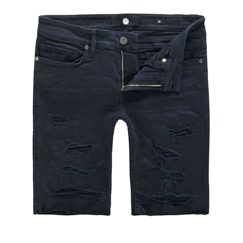 Jordan Craig Kids Twill Shredded Shorts (Navy)-Navy-2T-Nexus Clothing