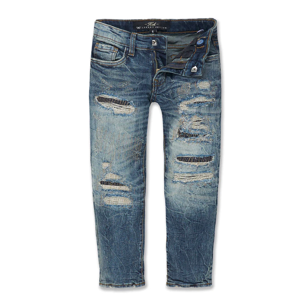 Jordan Craig Kids Rip Repair Jeans (Lager)-Lager-7T-Nexus Clothing