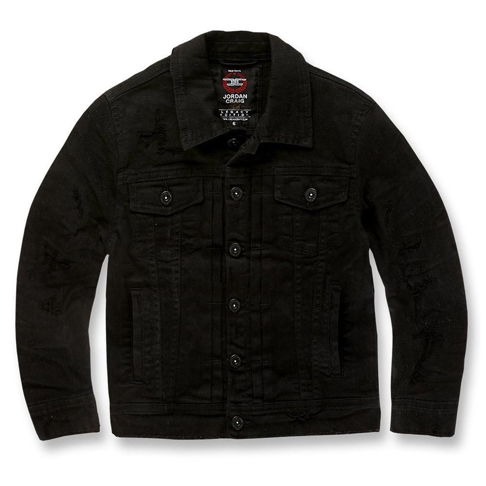 Jordan Craig Kids Tribeca Twill Trucker Jacket 2021(Black)-BLACK-2T-Nexus Clothing