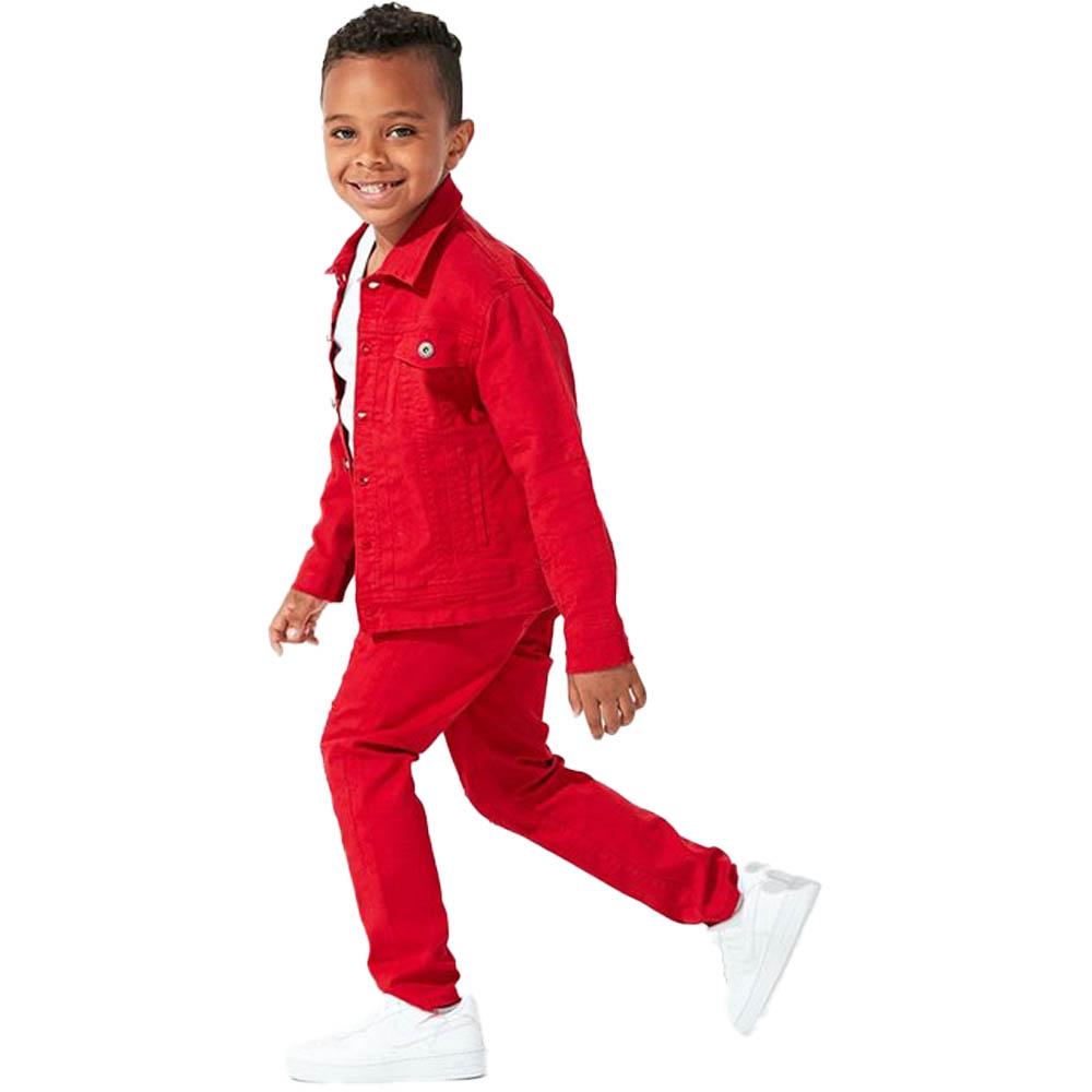 Jordan Craig Kids Tribeca Twill Trucker Jacket Red-Nexus Clothing