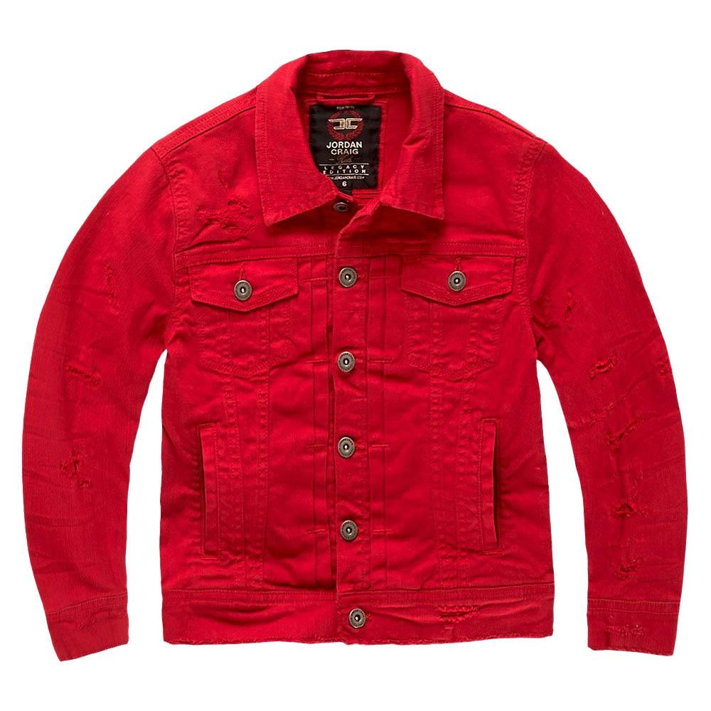 Jordan Craig Kids Tribeca Twill Trucker Jacket Red-Red-2T-Nexus Clothing