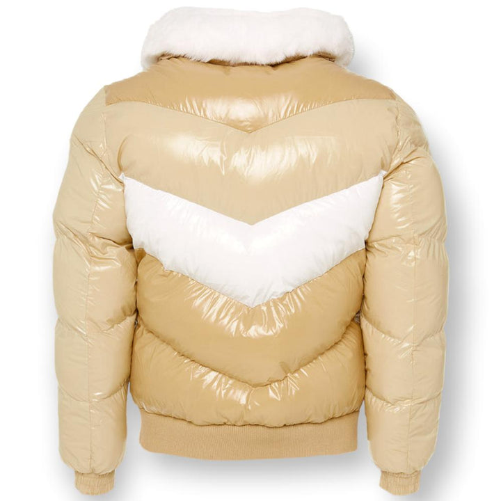 Jordan Craig Men Blocked Puffer Jacket (Sand)-Nexus Clothing